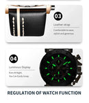 Mens Watches Top Brand Luxury Quartz Watch For Men Waterproof Sport Big